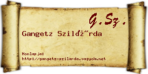 Gangetz Szilárda névjegykártya